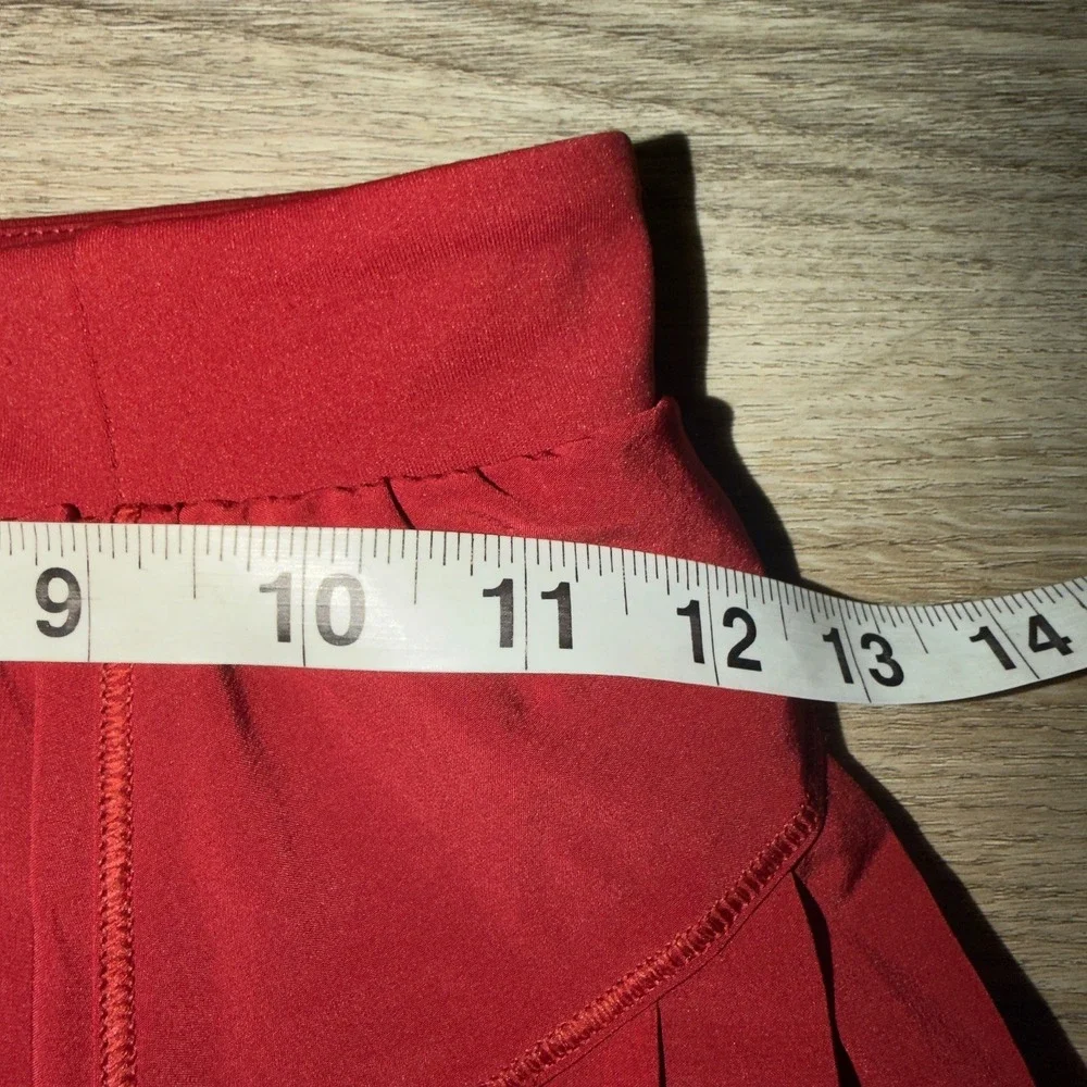 Spanx Get Moving Pleated Skort Red Activewear Tennis Golf Skirt XS 50273R